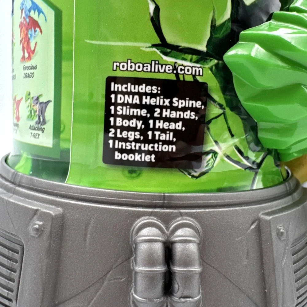 2 X Robo Alive Dino DNA Dinosaur Robot Toy - Light-Up DNA Helix‎ Spine